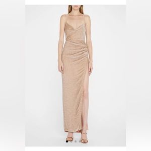 Retrofete Katya Sequin Nude Dress XS.
